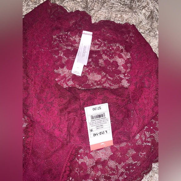 Auden Women's Burgundy Lace Panties size Large NWT - Picture 4 of 4